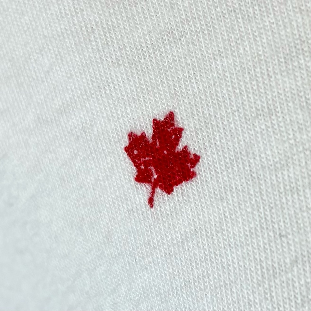 Old Navy white maple leaf t-shirt